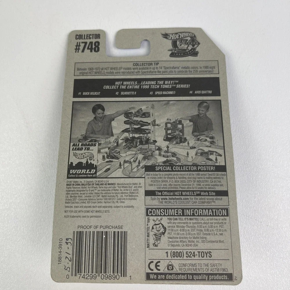 Hot Wheels 1997 Tech Tones Series Avus Quattro 748